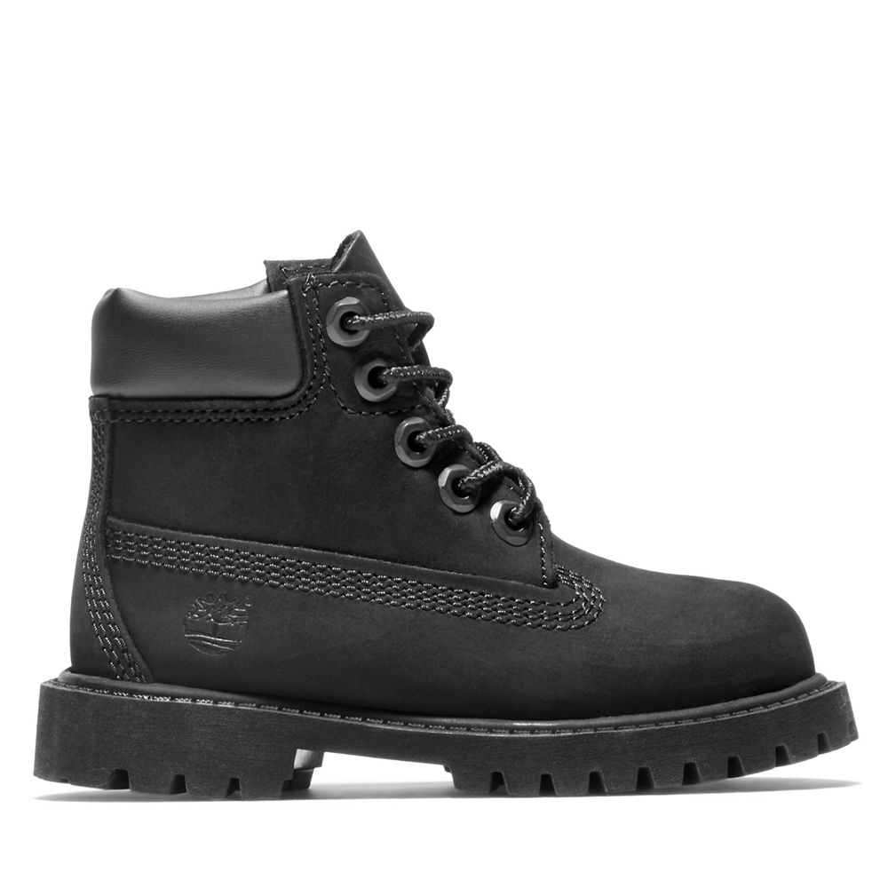 Botas 6-Inch Timberland Argentina Niños - 6-Inch Toddler Premium Waterproof - Negras - YKDLQM-564